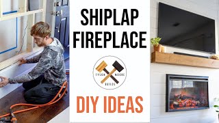 Shiplap Fireplace Wall | DIY Ideas Shiplap Fireplace Wall | DIY Ideas