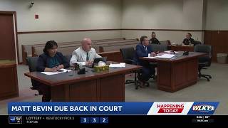 Former Kentucky Gov. Matt Bevin due back in court once again