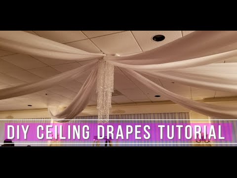 DIY ceiling drapes on a budget!!!!- Easy ceiling draping tutorial