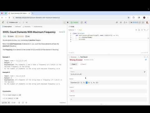 Count Elements With Maximum Frequency