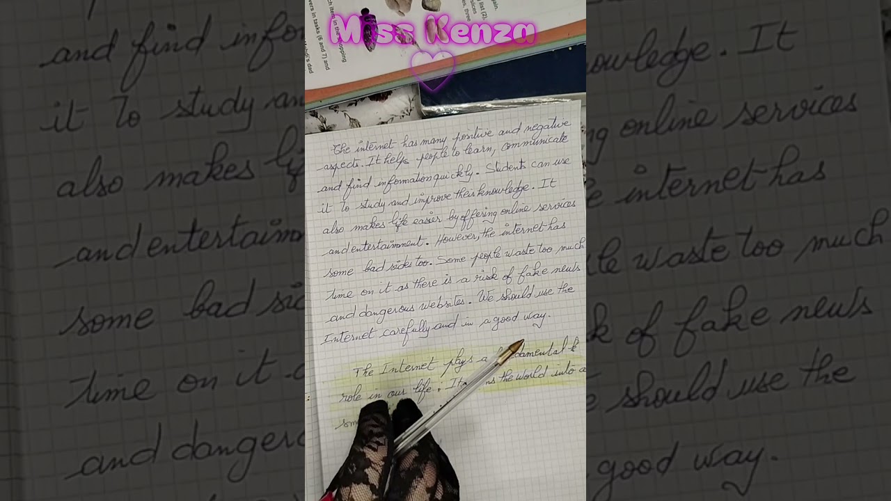 Write a paragraph about internet. 1as. 1st term 