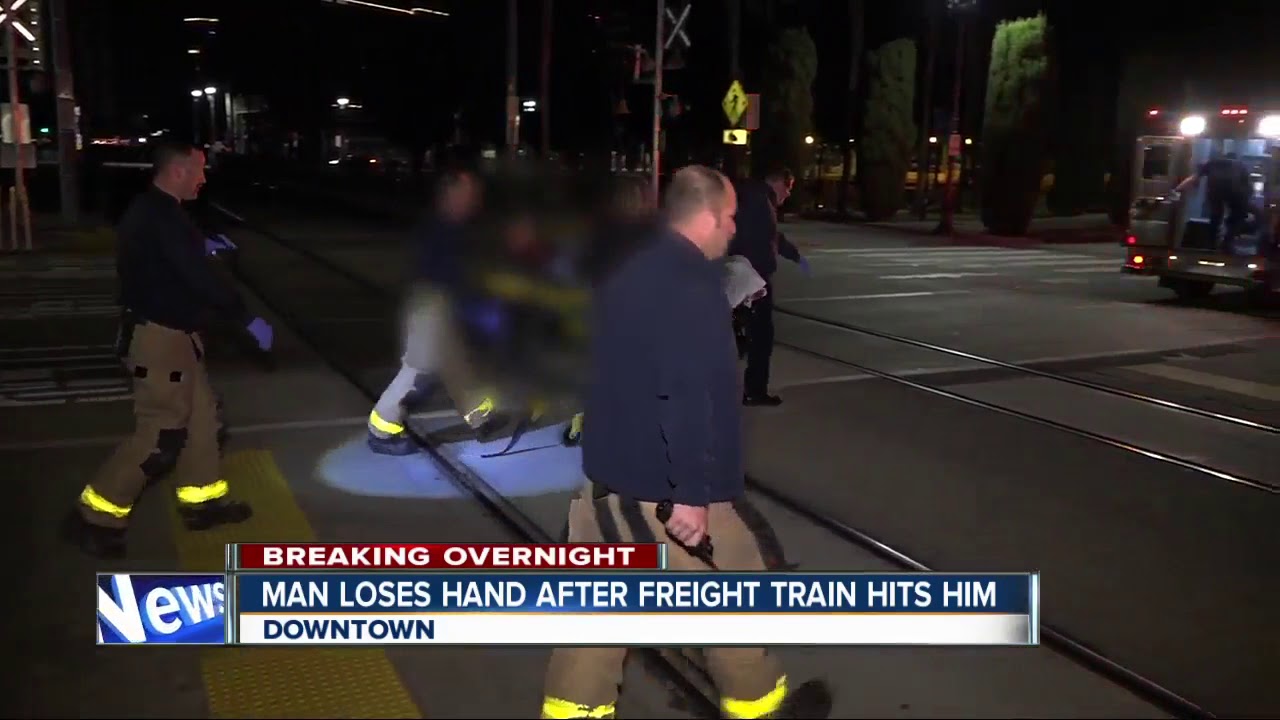 Man's forearm severed in train accident