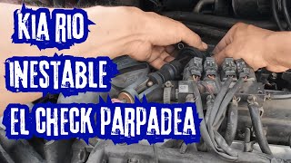 Kia Rio unstable, check engine light flashing