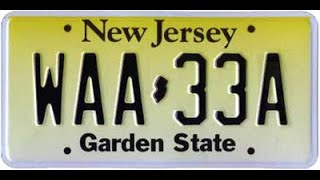 New Jersey license plate design history 1959-Present day.