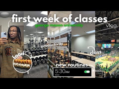 Realistic Week In My Life 5am Routine Classes College Workouts George Mason University 