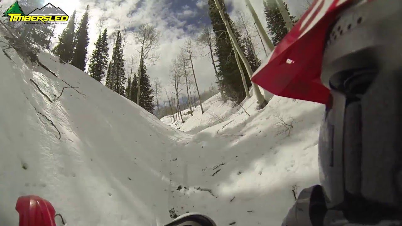 TS 68 Snow Bike VS Sled Ravine Run YouTube