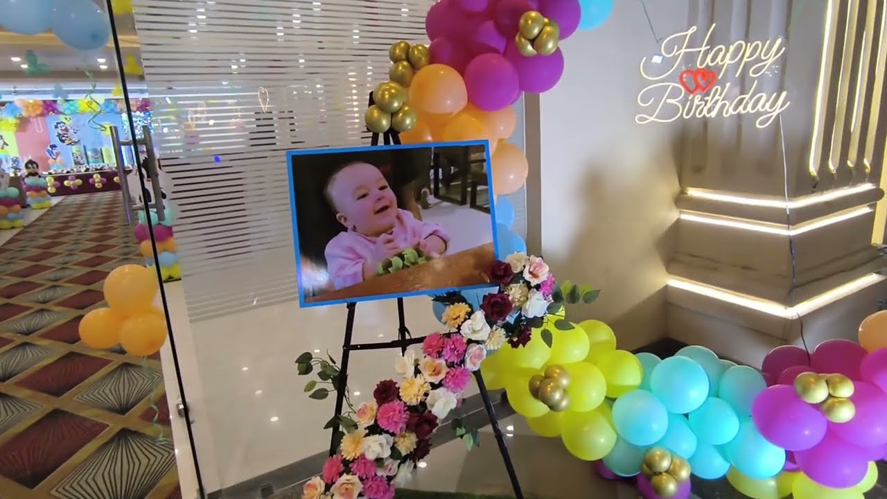 Birthday theme decoration || 1st birthday theme || 🎊🎂