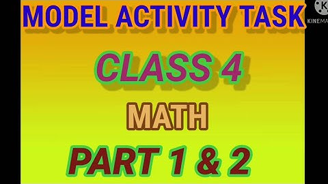 Model Activity Task Class 4 Maths Part 1&2 2021 II Model Activity Task Class 4 II Sciencee Friend