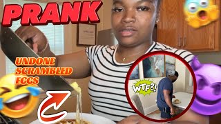 I SERVED BAE UNDONE EGGS & WAFFLES (REVENGE PRANK)