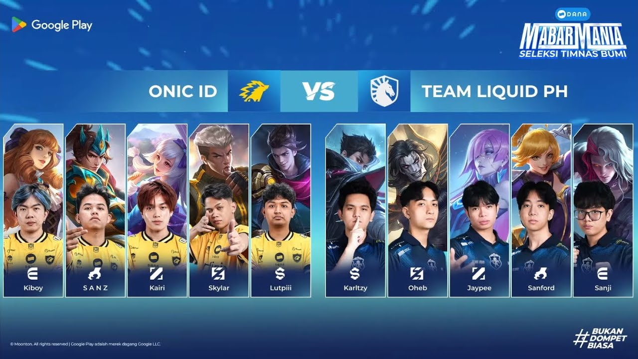 ONIC ID VS TEAM LIQUID PH || MABAR MANIA BY DANA