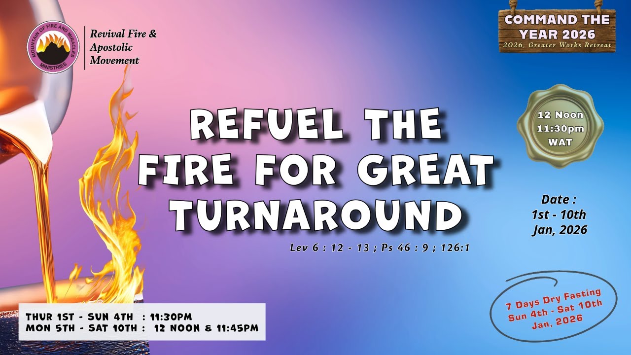 DAY 1 || REFUEL THE FIRE FOR GREAT TURNAROUND || COMMAND THE YEAR || 1ST JAN, 2026