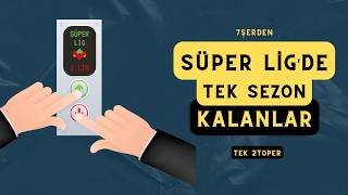 Süper Ligde Tek Sezon Kalan Takımlar.