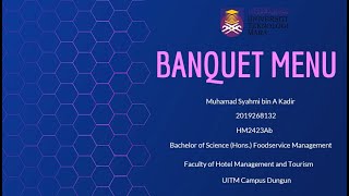 Banquet Menu - Various Types of Foodservice Operation Menu (HTF552)