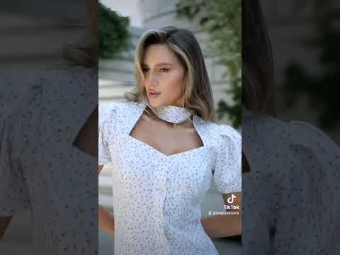 Плаття " Флора" арт. 756, біле із синіми квітами, видео 1