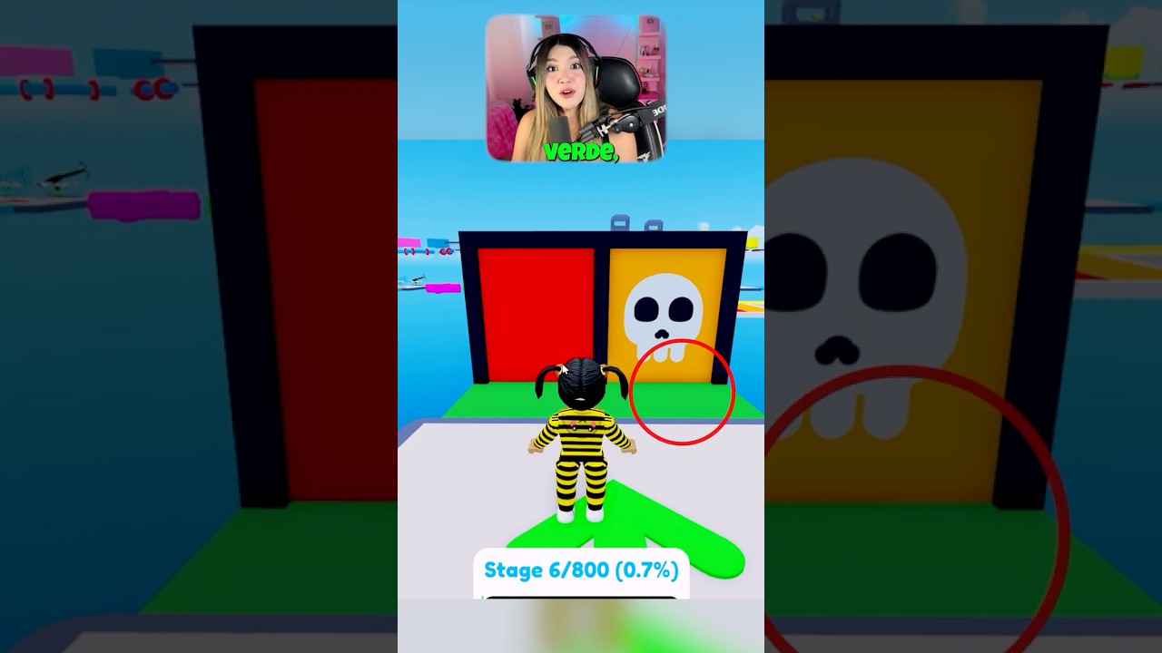 SI TOCO EL COLOR VERDE 🟢 SE ACABA EL VIDEO❌#monikflorezzz #shorts #robloxgames