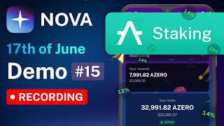 Nova Wallet Demo #15 AZERO Aleph Zero staking, MOVR/GLMR staking, Polkadot cross-chain transfers