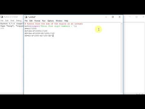 Python find the sum of the digits in an integer