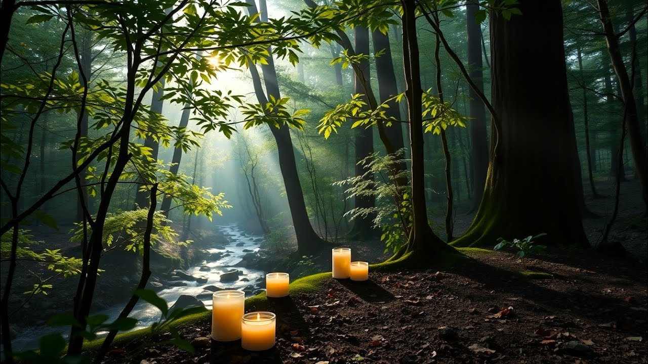 HEALING FOREST AMBIENCE | 528Hz + 741Hz + 396Hz | Sleep & Relaxation | Energy Cleansing Meditation