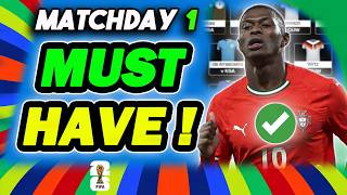6 ESSENTIAL PLAYERS FOR MATCHDAY 1✅ | FIFA WORLD CUP FANTASY FOOTBALL 2026