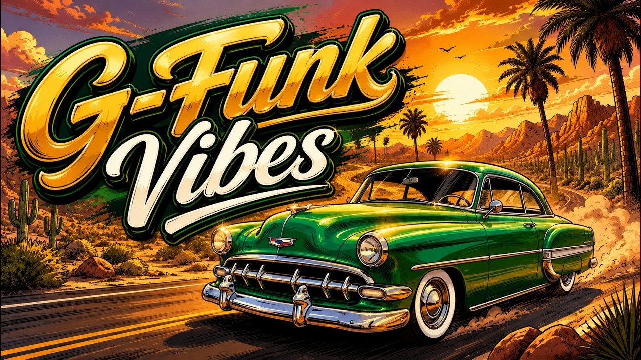 Palm Tree Highway G-Funk 🌅 Smooth Funk Bass & Retro Hip Hop Vibes