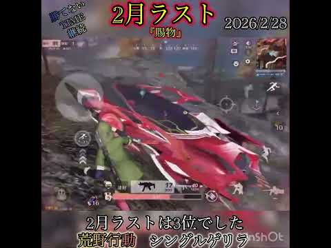 【荒野行動】2月ラストもダメだ💦目標届きません💦ヘタでごめんなさい🙇‍♂️　 シングルゲリラ
