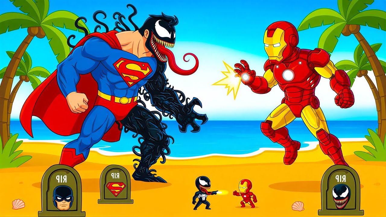 Evolution of SUPERMAN vs Evolution of VENOM : Who Will Win | SUPER HEROES MOVIE