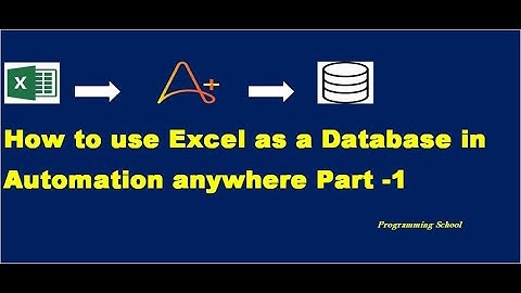 Excel As Database  using OLEDB or ODBC Driver  in Automation Anywhere | RPA