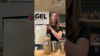 Fall special unlocked 🍂☕ Cinnamon iced latte + vanilla cold foam#coffeerecipe #coffeelovers