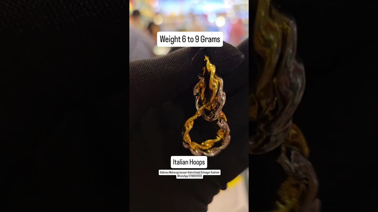 Gold Italian Hoops Design 2025 🍁 || Gold Earrings 💫 || Gold Circle Earrings 😍 || Shorts 