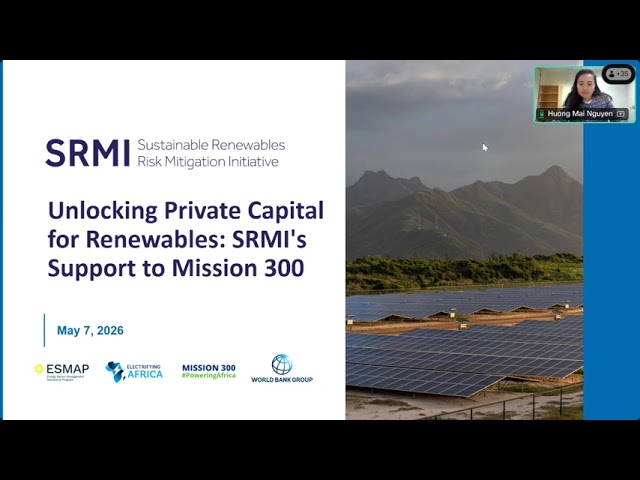 Unlocking Private Capital for Renewables: SRMI's Support to Mission 300