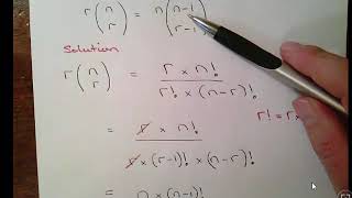 Binomial Coefficients Exercise 1