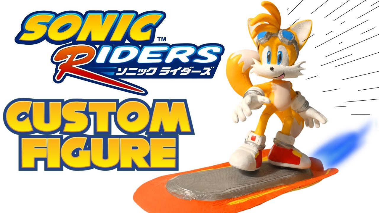 EXTREME GEAR TAILS Custom Figure! Jakks Pacific Sonic Riders Figure!