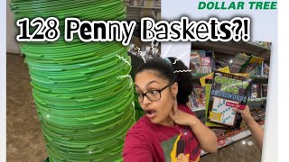 I Went to 4 Dollar Trees… and Found 128 Baskets for a penny 😳