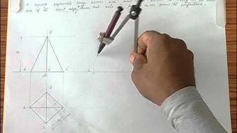 Engg Graphics Made Easy by Prof.Dr.R.Edison:Projection of Solids-SquarePyramid Prob 04