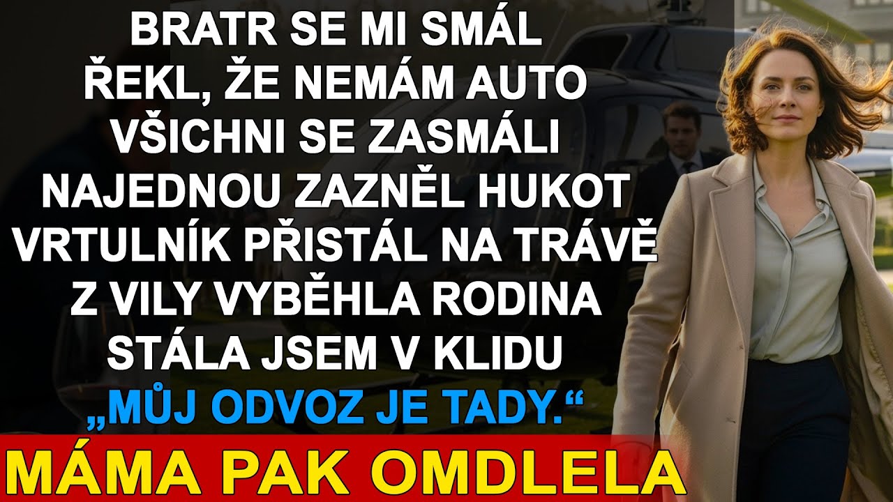 Můj bratr se mi posmíval, že nemám auto — pak přistál můj vrtulník na jeho zahradě