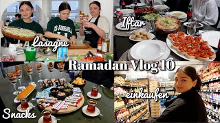 RAMADAN VLOG 10 - Die Girls kommen zu Iftar! 💜 Einkaufen, Lasagne Rezept & Snacks