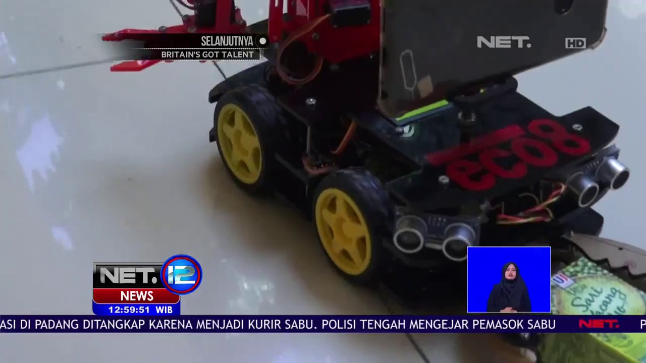 Robot Pembersih Sampah Diciptakan Oleh Siswa Di Semarang Net12 Youtube