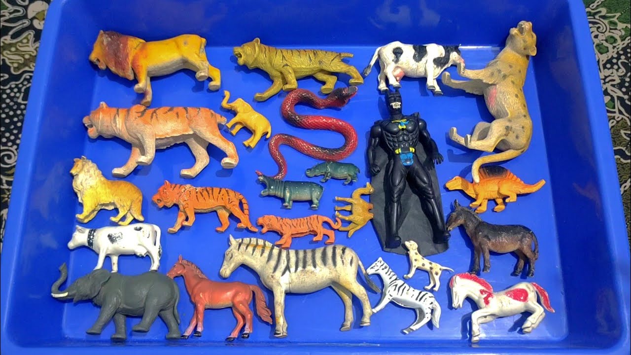 Satisfying Animal Toys Collection | Lions, Tigers, Dinosaurs, Batman & Cow