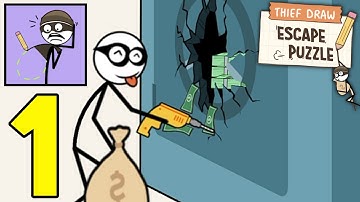 Thief Draw: Escape Puzzle - Level 1-20 Gameplay Part 1 (Android, iOS)