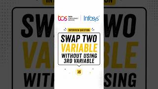 Swap two variable without using 3rd variable | Tcs interview question #coding #javascript