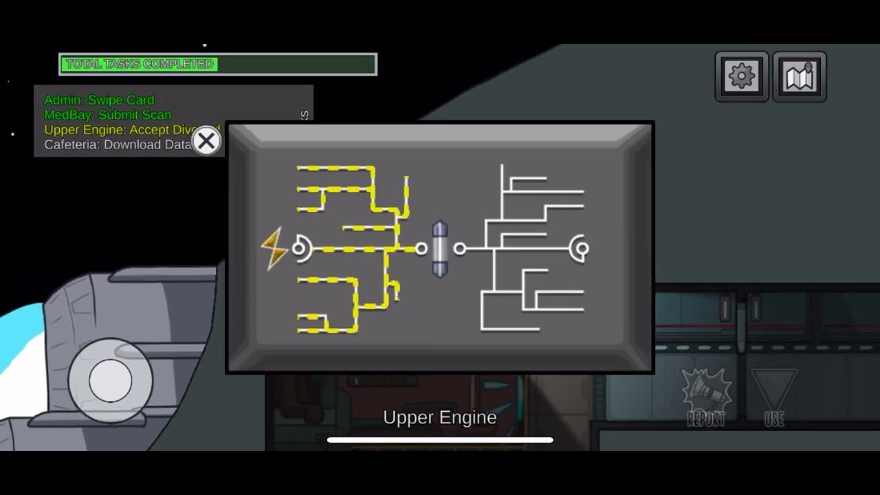 Doing the (Skeld) taskmaster challenge in Among Us