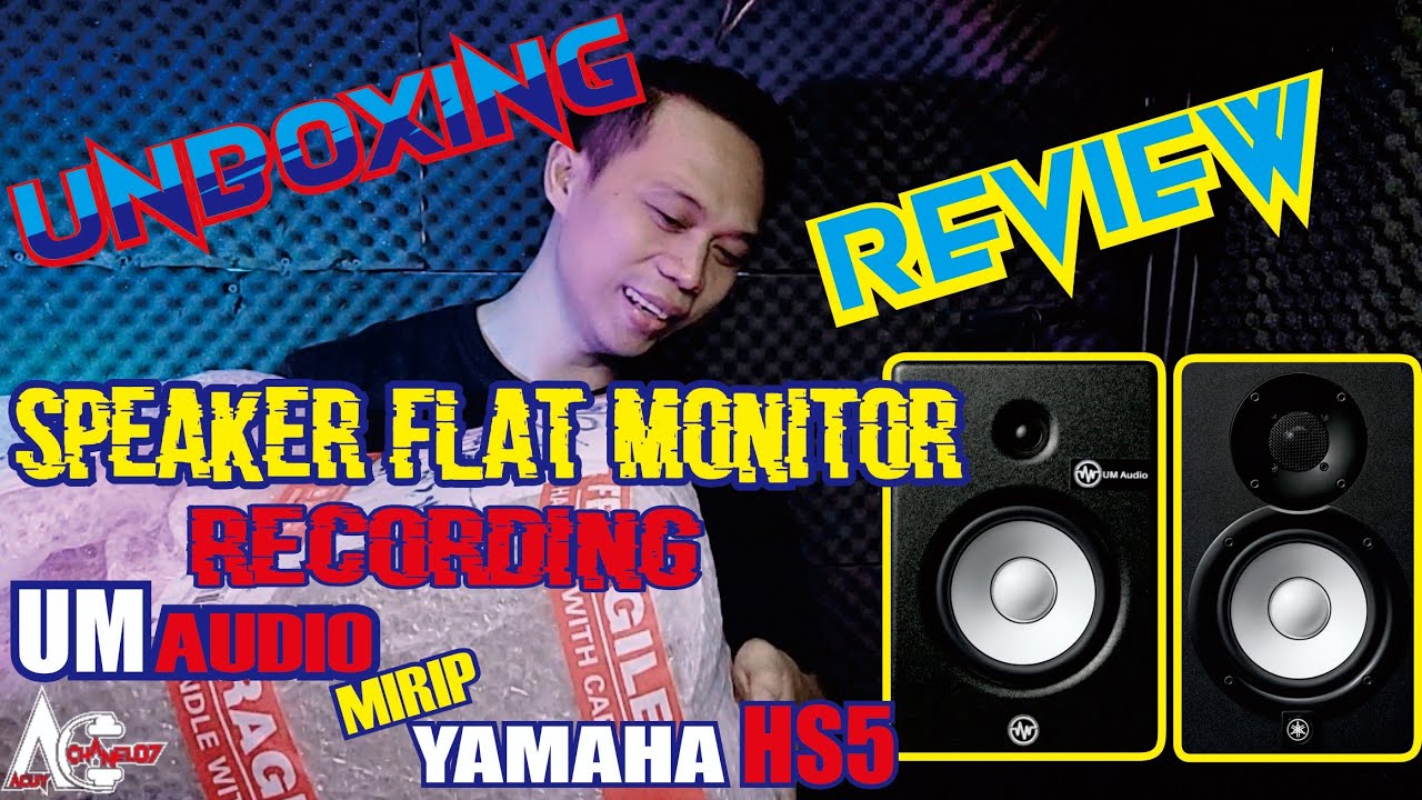 UNBOXING &REVIEW SPEAKER FLAT MONITOR RECORDING (UM Audio)Mirip Speaker YAMAHA HS5