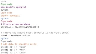 python create excel spreadsheet