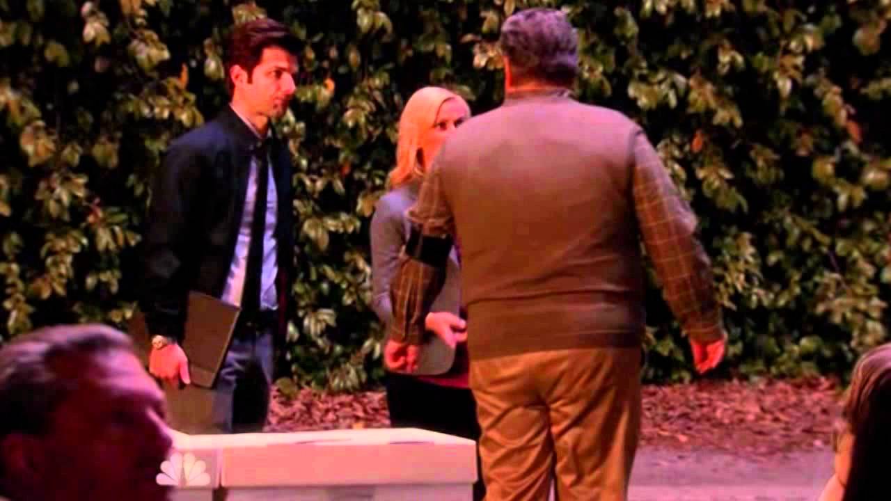 Parks and Recreation - Ron Burns His Face Off