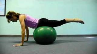 Exercise Ball Pushups  www.pilates-back-joint-exercise.com