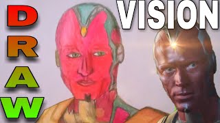 How to draw vision | Avengers Age of Ultron | Ovarts