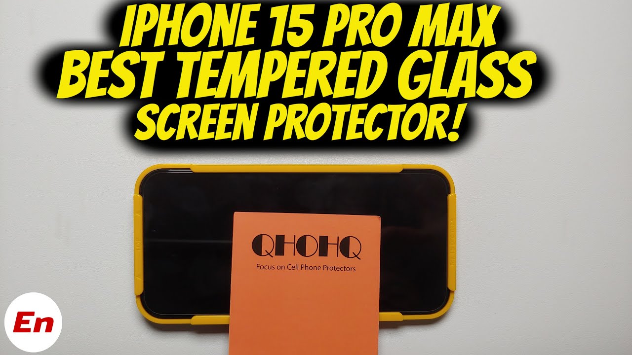 iPhone 15 Pro Max BEST Tempered Glass Screen Protector! QHOHQ Tempered Glass Screen Protector