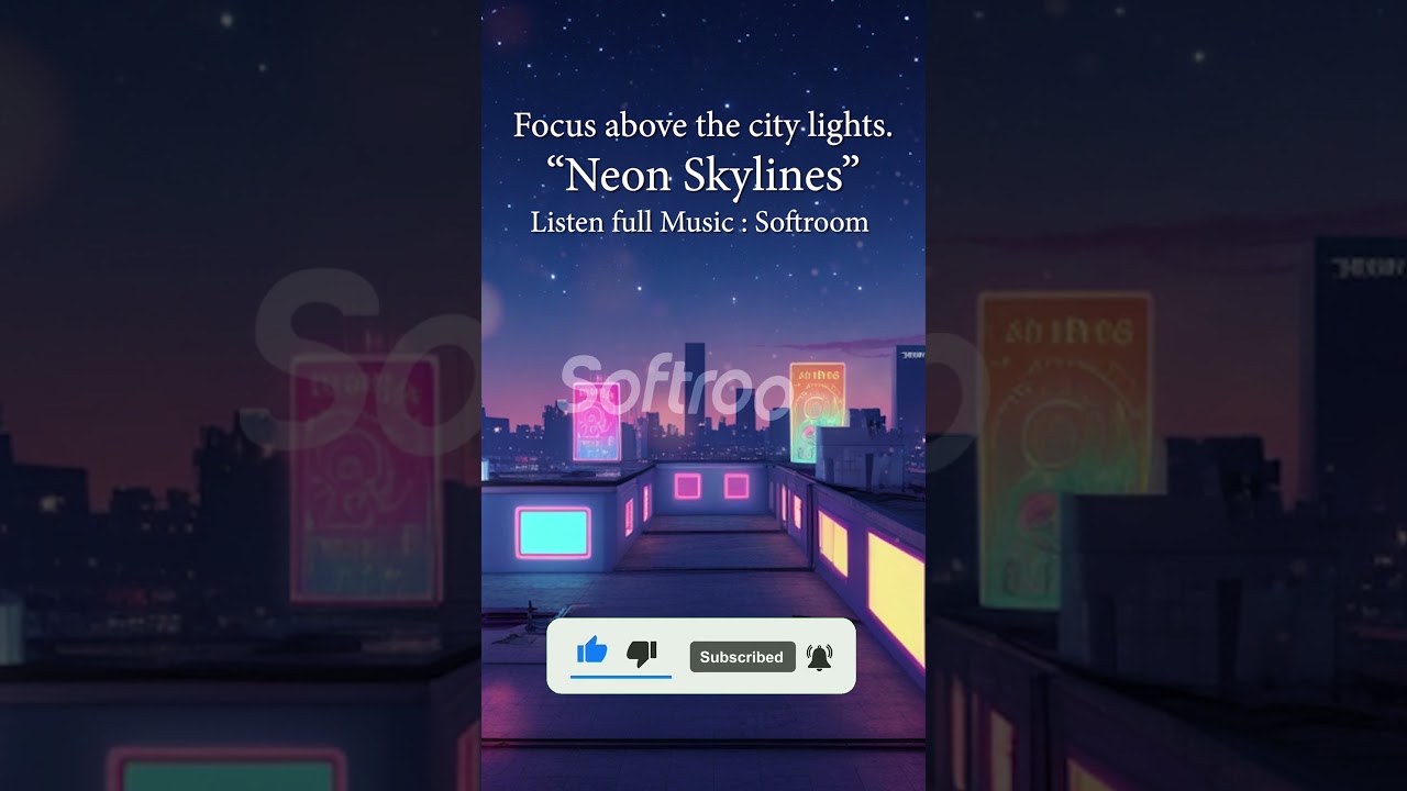 Focus above the city lights.