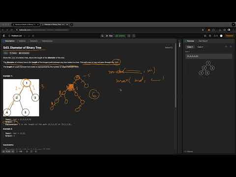 Leetcode 543. Diameter of Binary Tree