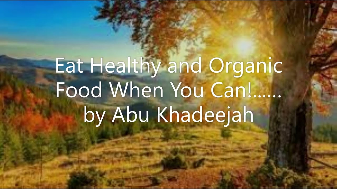 Eat Healthy and Organic Food When You Can!...... by Abu Khadeejah